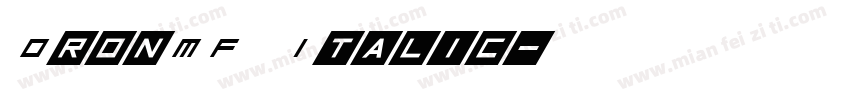 OronMF Italic字体转换